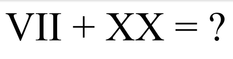 Dạng bài tập liên quan đến việc cộng trừ số la mã VII (Nguồn ảnh: Sưu tầm internet)