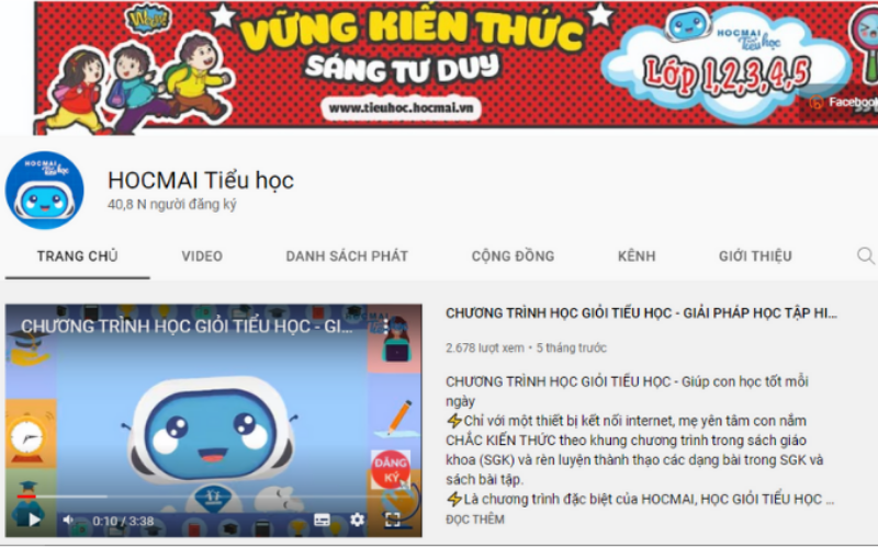 Học tiếng Việt trực tuyến hiệu quả. (Ảnh: Hocmai Tiểu học)