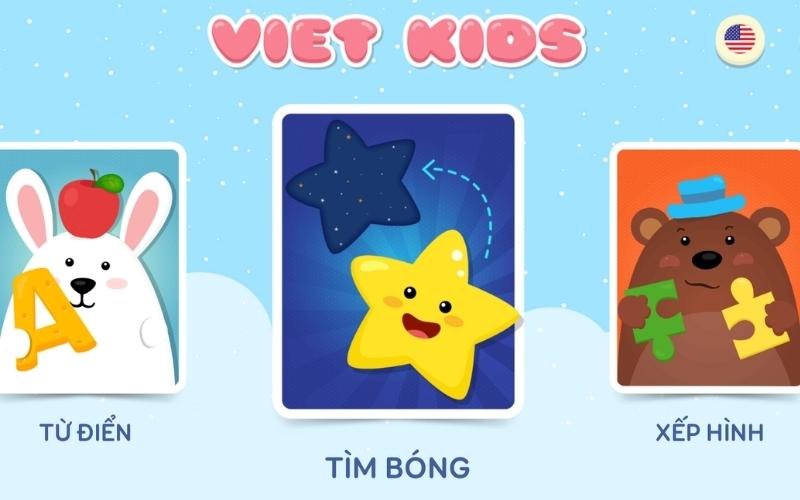 Trẻ vừa học vừa chơi qua ứng dụng Vietkids (Ảnh: Sưu tầm Internet)