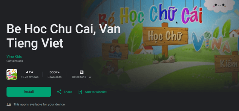 Be hoc Chu Cai, Van Tieng Viet. (Ảnh: Sưu tầm Internet)