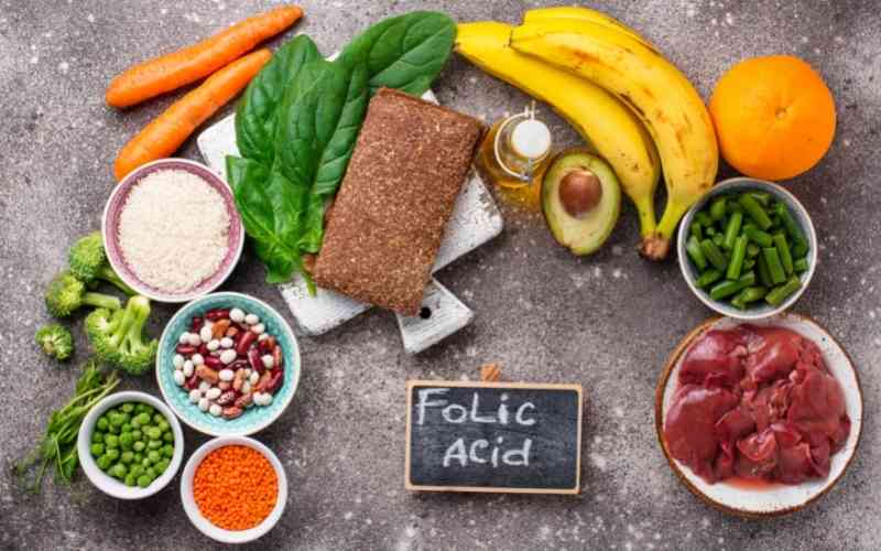 Thực phẩm giàu axit folic. (Ảnh: Sưu tầm Internet)