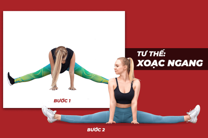 Hướng dẫn cách xoạc ngang an toàn, hiệu quả. (Ảnh: Sưu tầm Internet)