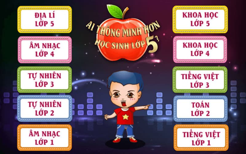 Game đố vui Ai thông minh hơn học sinh lớp 5. (Ảnh: Sưu tầm Internet)