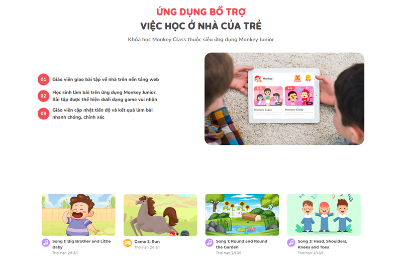 Ứng dụng hỗ trợ học tập tại nhà của trẻ