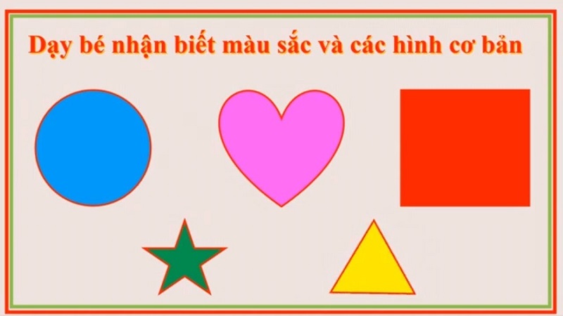 Bố mẹ nên giúp con phân biệt màu sắc và hình khối. (Ảnh: Sưu tầm internet)