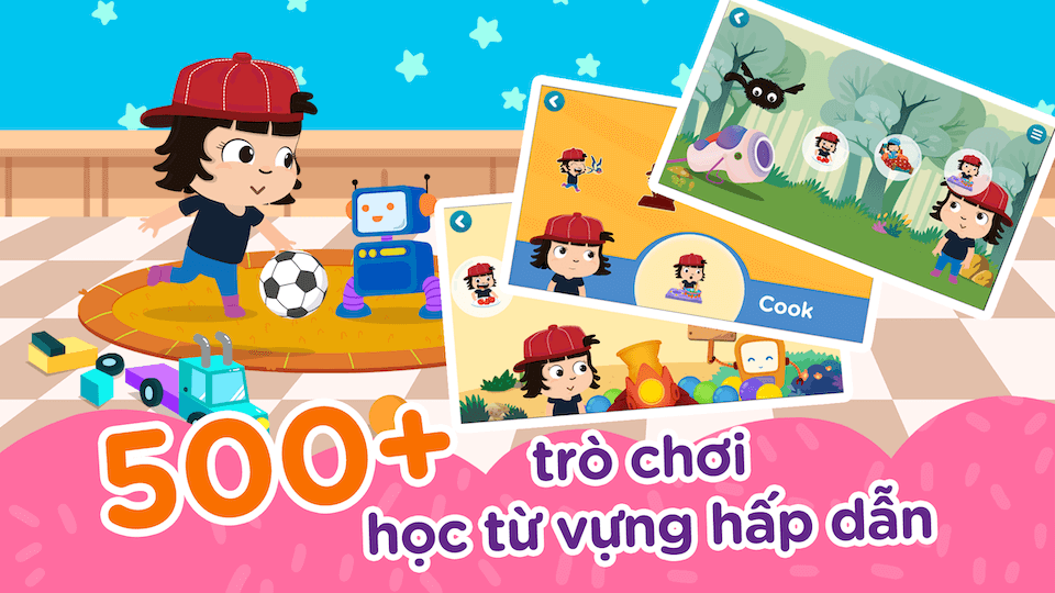 Phần mềm học chữ cho trẻ. (Ảnh: Vkidsapp.com)