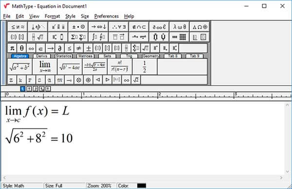 Người dùng chỉ cần chọn ký tự và công thức có sẵn trên giao diện của phần mềm. (Ảnh: Sưu tầm Internet)
