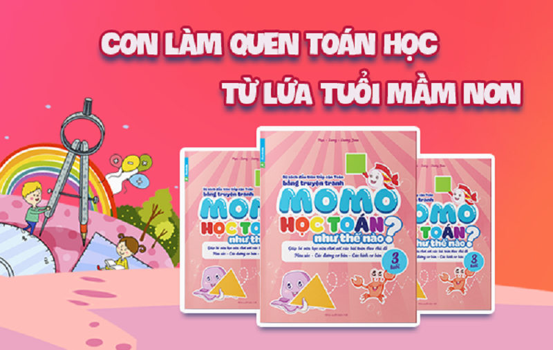 Sách Momo học toán như thế nào cho bé. (Ảnh: Sưu tầm Internet)