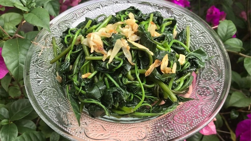Rau lang xào tỏi thơm ngon. (Ảnh: Sưu tầm Internet)