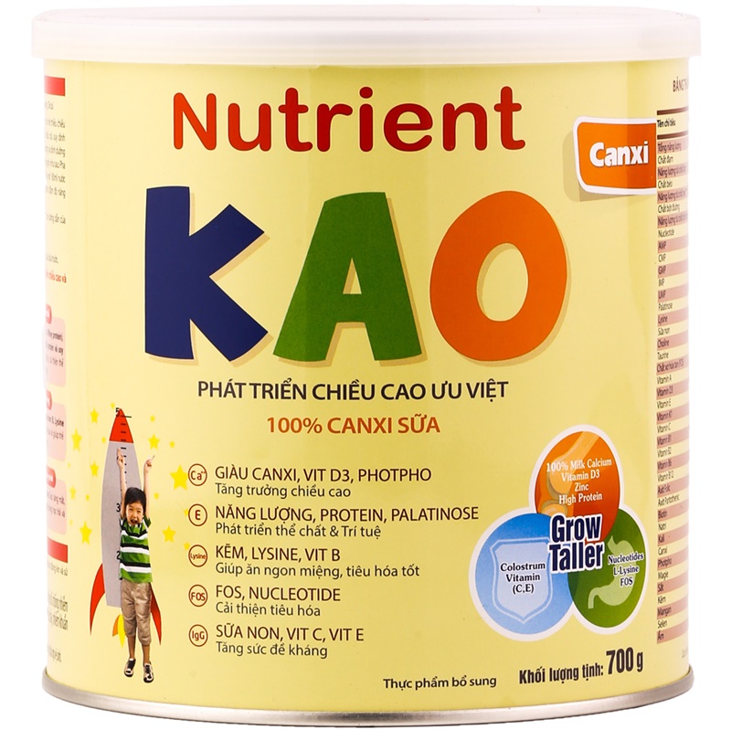 Sữa bột Nutrient KAO cho bé từ 12 tháng. (Ảnh: Sưu tầm internet)