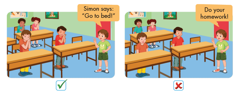 Trò chơi "Simon Says" (Simon nói). (Ảnh: Sưu tầm Internet)