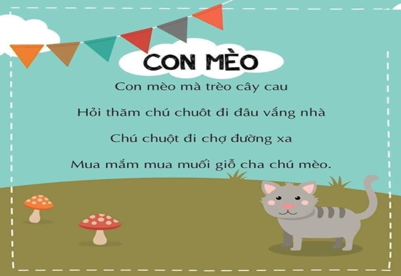 Bài thơ Con mèo. (Ảnh: Sưu tầm Internet)