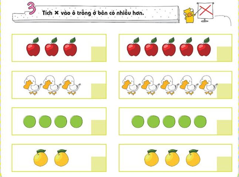 Con học toán so sánh (Nguồn ảnh: Sưu tầm internet)