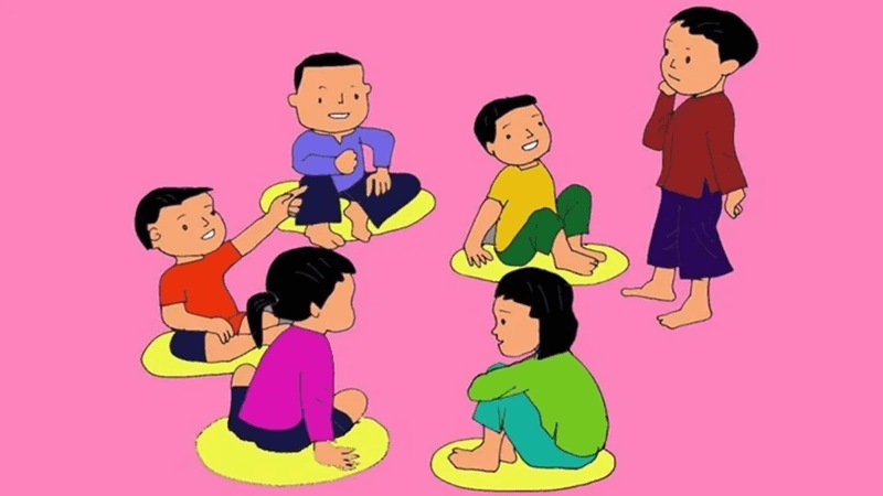 Trò chơi dân gian dung dăng dung dẻ. (Ảnh: Sưu tầm Internet)