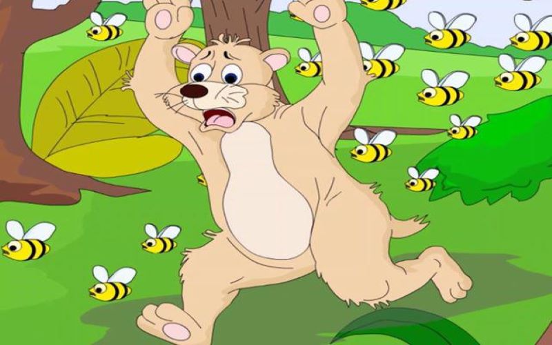 Câu chuyện Con gấu và bầy ong. (Ảnh: Sưu tầm Internet)