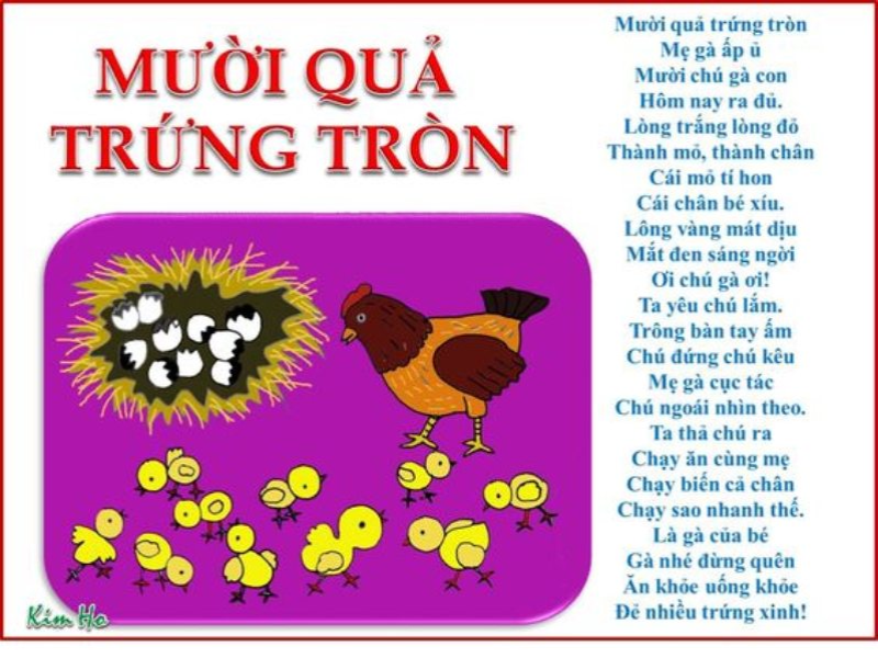 Bài đồng dao về 10 quả trứng tròn. (Ảnh: www.pinterest.com)