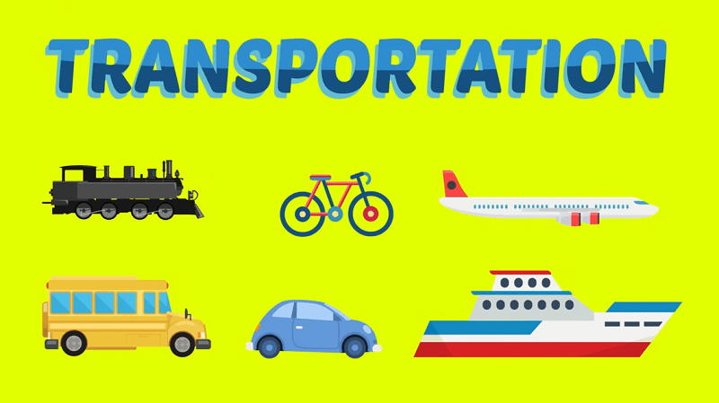 Từ vựng tiếng Anh cho bé 4 tuổi về Phương tiện giao thông (Transportation). (Ảnh: Sưu tầm Internet)