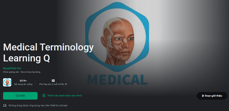 Ứng dụng học tiếng Anh y khoa: Medical Terminology Learning Q. (Ảnh: Sưu tầm Internet)