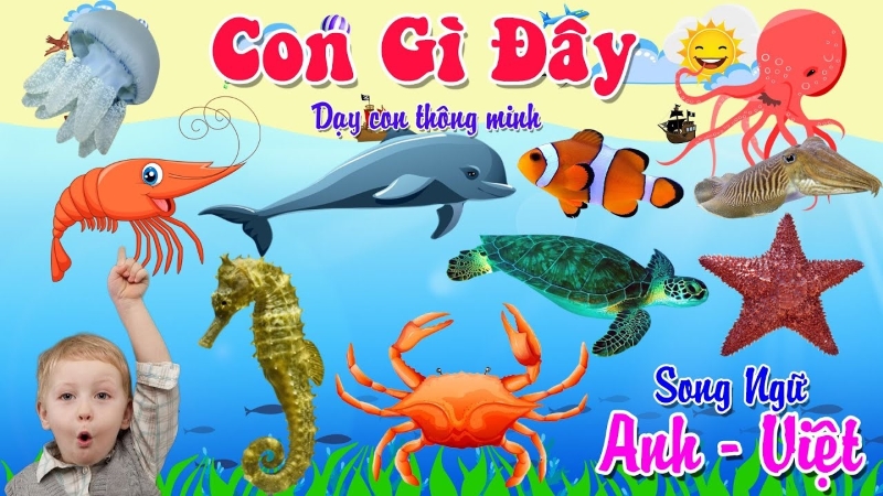 Dạy bé đọc tên các con vật. (Ảnh: Sưu tầm Internet)