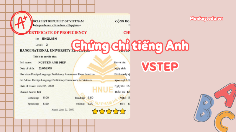 Chứng chỉ VSTEP. (Ảnh: Sưu tầm Internet)