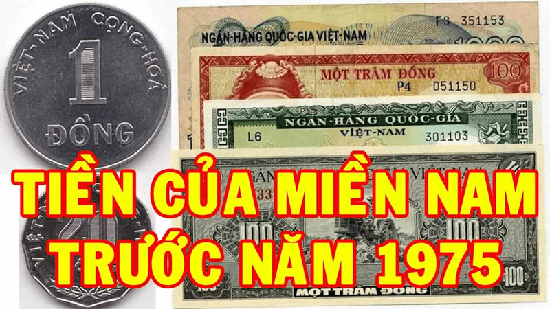 Tiền đồng những năm 1975. (Ảnh: Sưu tầm Internet)