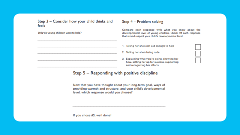 Bước 3, bước 4 v&agrave; bước 5 của phương ph&aacute;p Kỷ Luật T&iacute;ch Cực