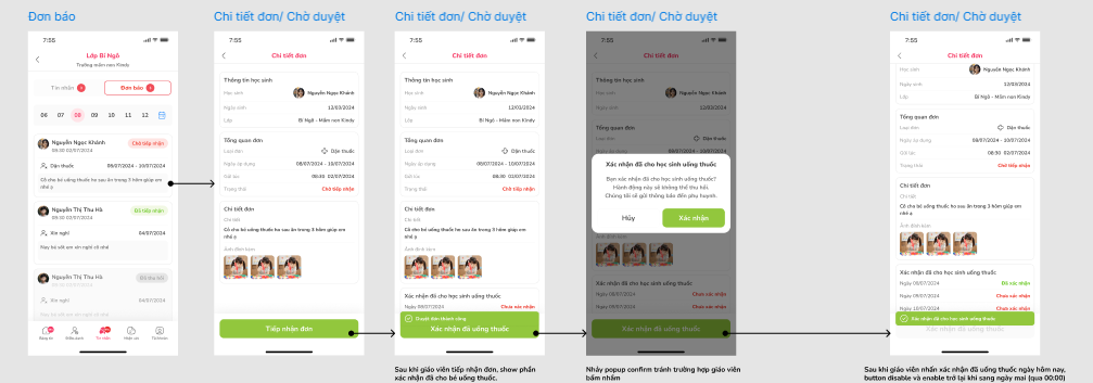 Tính năng “Đơn báo” trong ứng dụng Monkey Class