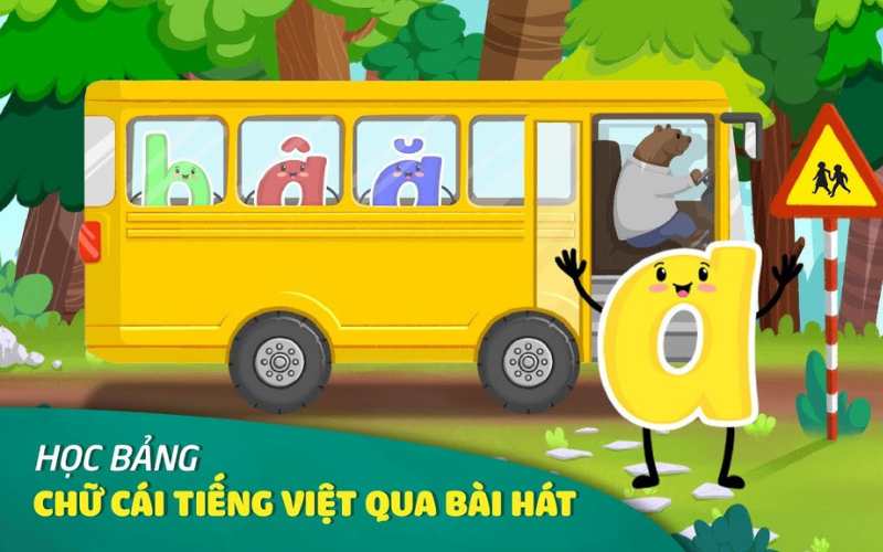 Học chữ cái tiếng Việt qua bài hát giúp bé nhớ nhanh và lâu hơn. (Ảnh: Sưu tầm Internet)