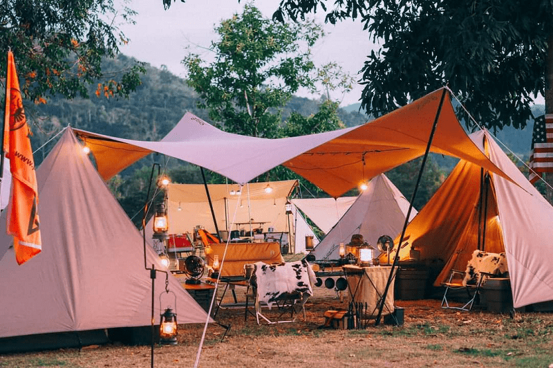 Lưu trú bằng hình thức Cắm trại khi du lịch Đà Lạt. (Ảnh: Sưu tầm Internet)