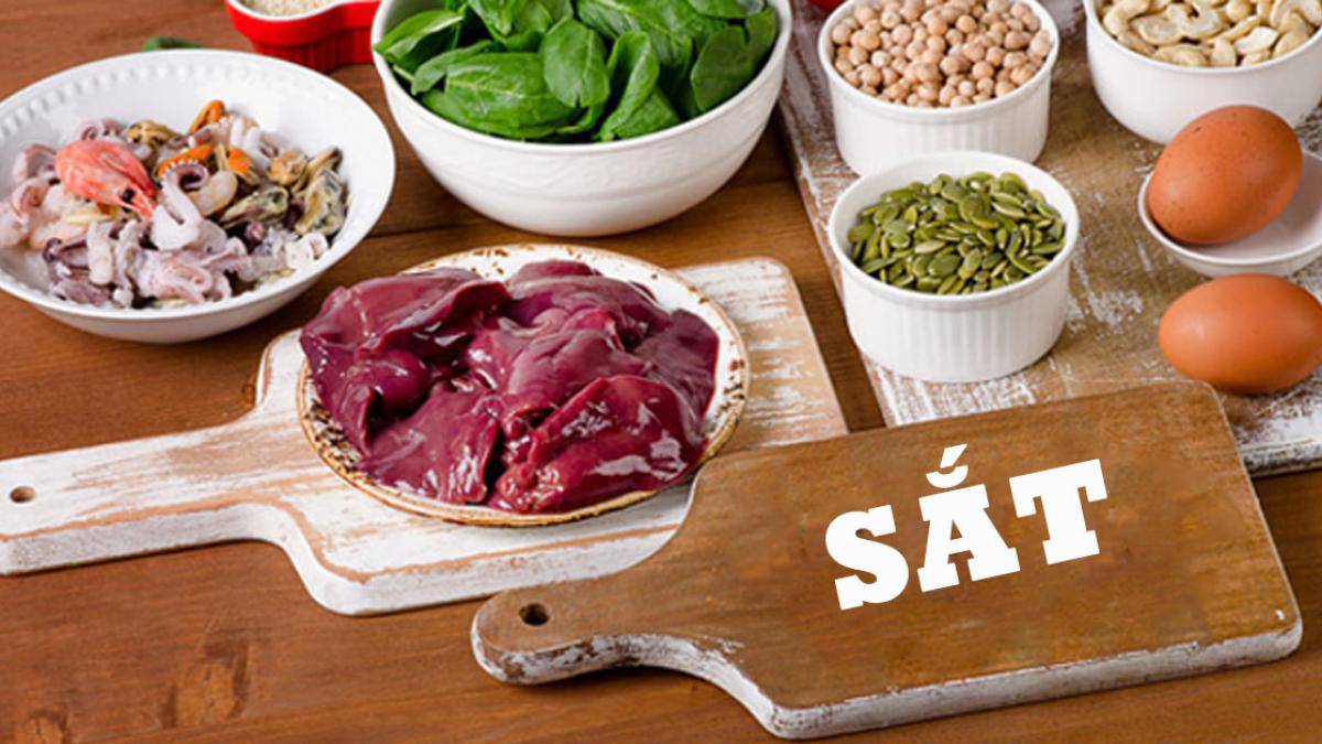 Một số thực phẩm chứa sắt. (Ảnh: Sưu tầm Internet)