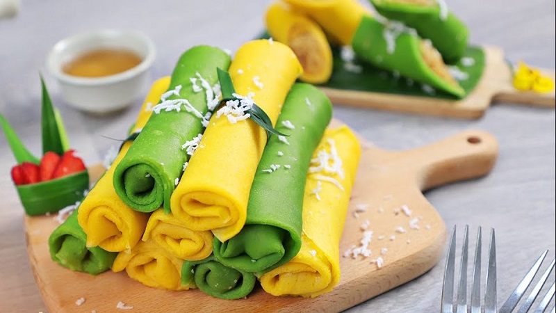 Bánh crepe bí đỏ thơm ngon, dễ làm. (Ảnh: Sưu tầm Internet)