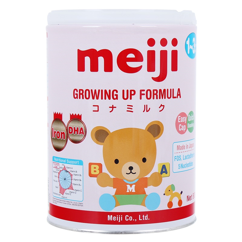 Sữa bột Meiji Growing Up dạng lon. (Ảnh: Sưu tầm internet)