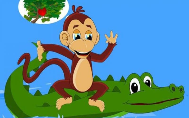 Câu chuyện KHỈ VÀ CÁ SẤU. (Ảnh: Sưu tầm Internet)