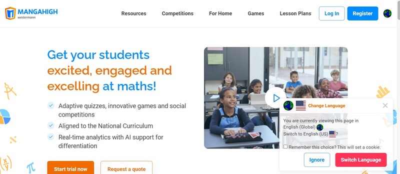 Trang web học toán mangahigh.com thú vị như thế nào? (Nguồn ảnh: Sưu tầm internet)