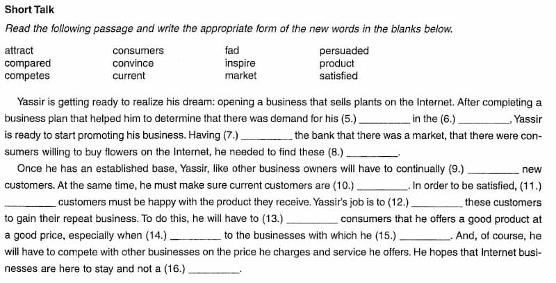 Mẫu bài 600 từ vựng 4. (Ảnh: Tác giả)