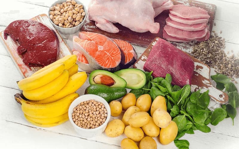 Bổ sung vitamin B6 thông qua thực phẩm. (Ảnh: Sưu tầm Internet)