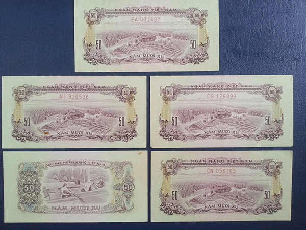 Tiền giải phóng sau năm 1975. (Ảnh: Sưu tầm Internet)