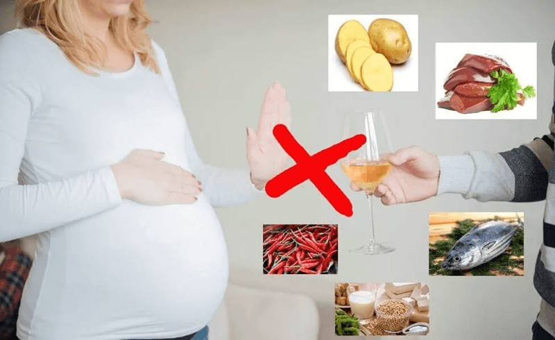 Những thực phẩm mẹ bầu 3 tháng cuối cần tránh. (Ảnh: Sưu tầm Internet)