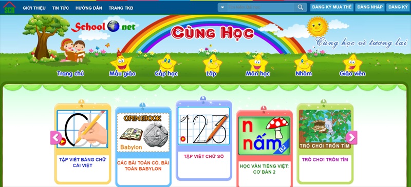 Website cunghoc.vn. (Ảnh: Chụp màn hình)