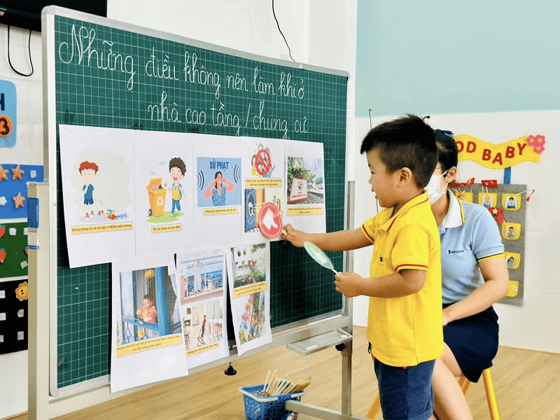 Thông qua trò chơi giáo dục về an toàn. (Ảnh: Sưu tầm Internet)