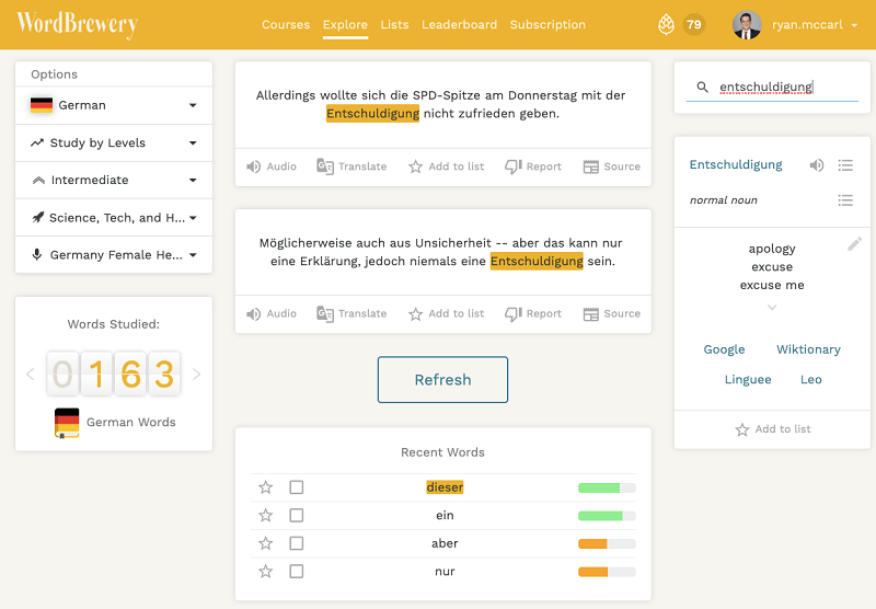 WordBrewery: Phần mềm học từ vựng tiếng Anh trên máy tính. (Ảnh: Sưu tầm Internet)