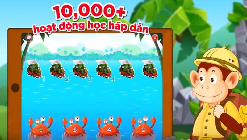 Monkey Math - App học Toán bằng tiếng Anh cho bé. (Ảnh: Sưu tầm Internet)