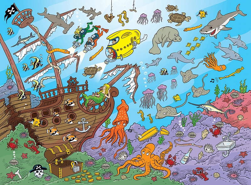 Hoạt động vui nhộn "Find the Hidden Objects" (Tìm đồ vật ẩn). (Ảnh: Sưu tầm Internet)