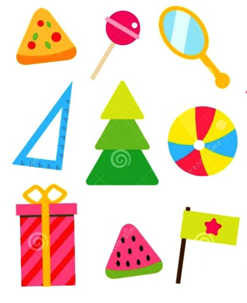 Khoanh tròn vào hình tam giác (Nguồn ảnh: Sưu tầm internet)