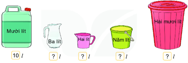 Bài tập về lít cho bé thực hành (Nguồn ảnh: Sưu tầm internet)