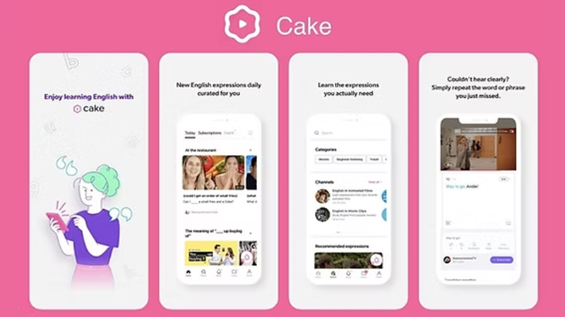 Cake - Học Tiếng Anh & Hàn - App học tiếng Anh miễn phí. (Ảnh: Sưu tầm Internet)