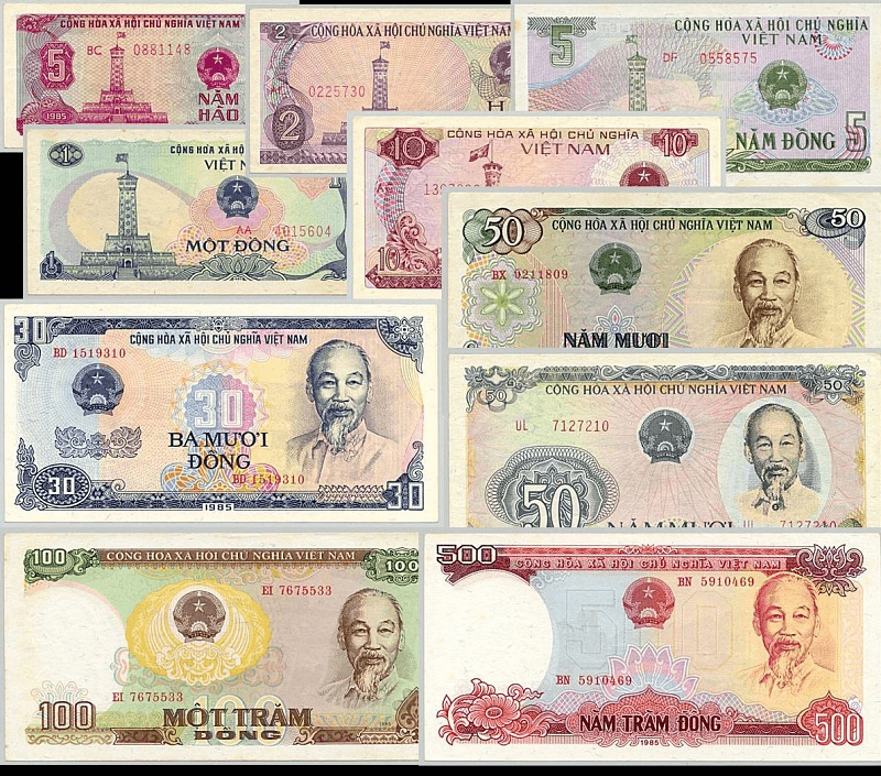 Tiền đồng những năm 1985. (Ảnh: Sưu tầm Internet)