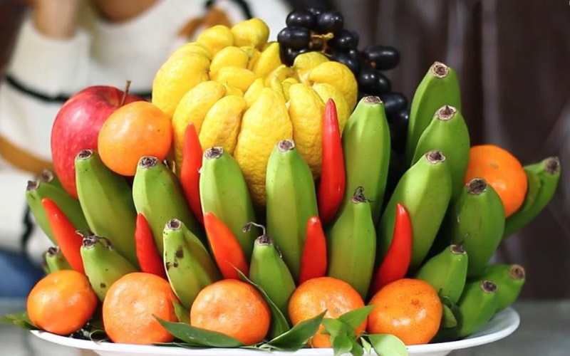 Mâm ngũ quả ngày Tết. (Ảnh: Sưu tầm internet)