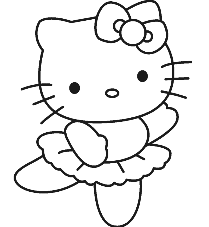 Tranh tô màu Hello Kitty. (Ảnh: sưu tầm Internet)