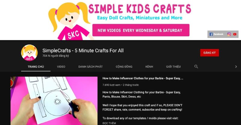 Simple Kids Crafts. (Ảnh: Sưu tầm Internet)